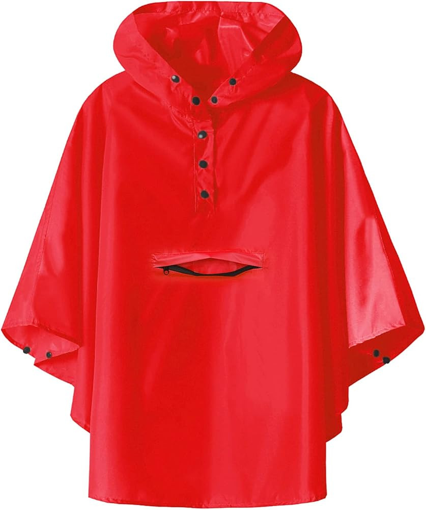 SaphiRose Lightweight Kids Rain Poncho Jacket Waterproof Outwear Rain Coat | Amazon (US)