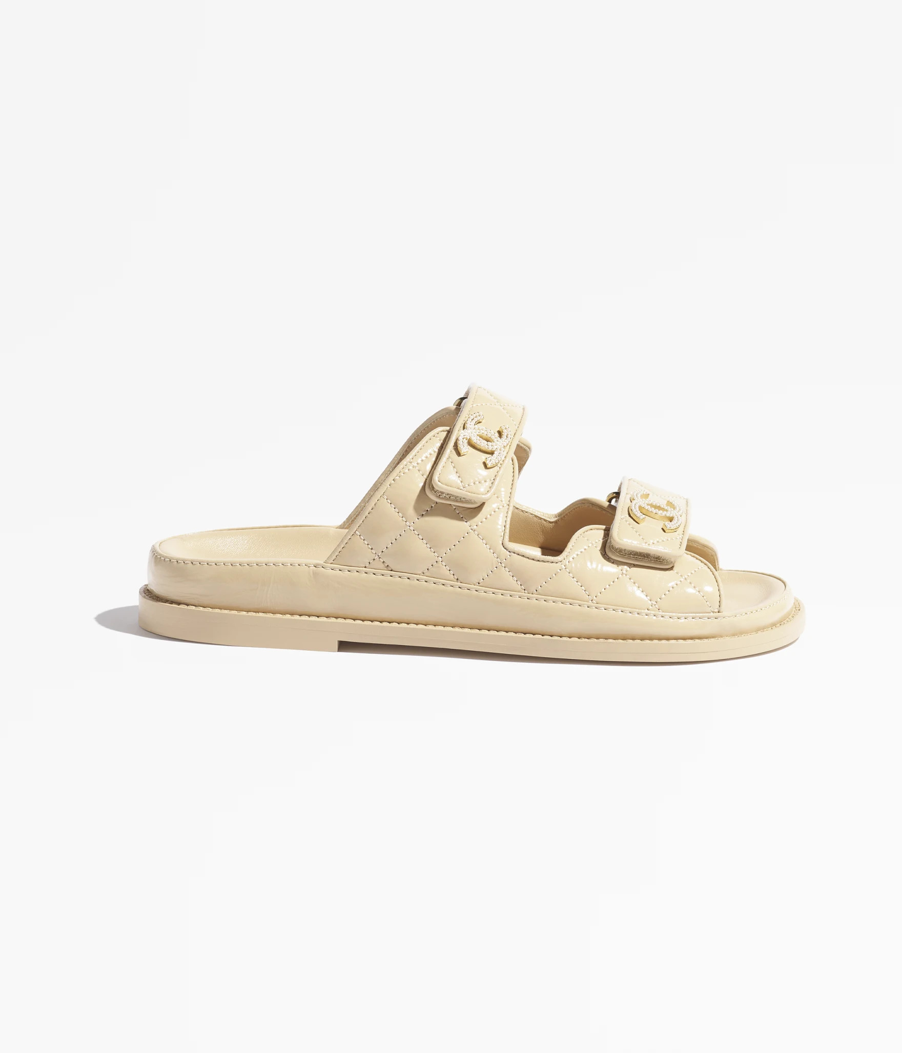 Mules - Shiny lambskin, beige — Fashion | CHANEL | Chanel, Inc. (US)