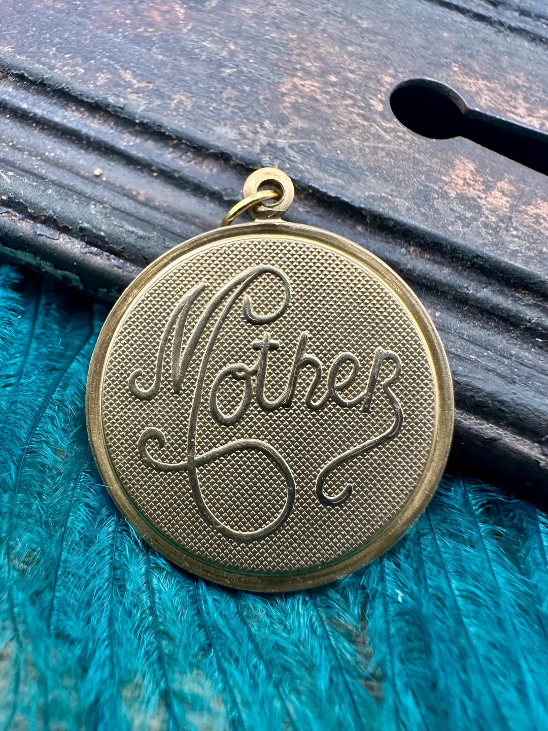 Vintage Raw Brass ROUND MOTHER TAG Charm for Necklace Pendant Gold Stamping Mother’s Day Gift M... | Etsy (Global)