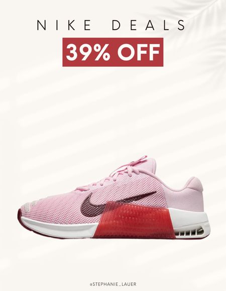 39% off on these  Nike Metcon 9
Women's Workout Shoes

#LTKShoeCrush #LTKFindsUnder100 #LTKSaleAlert