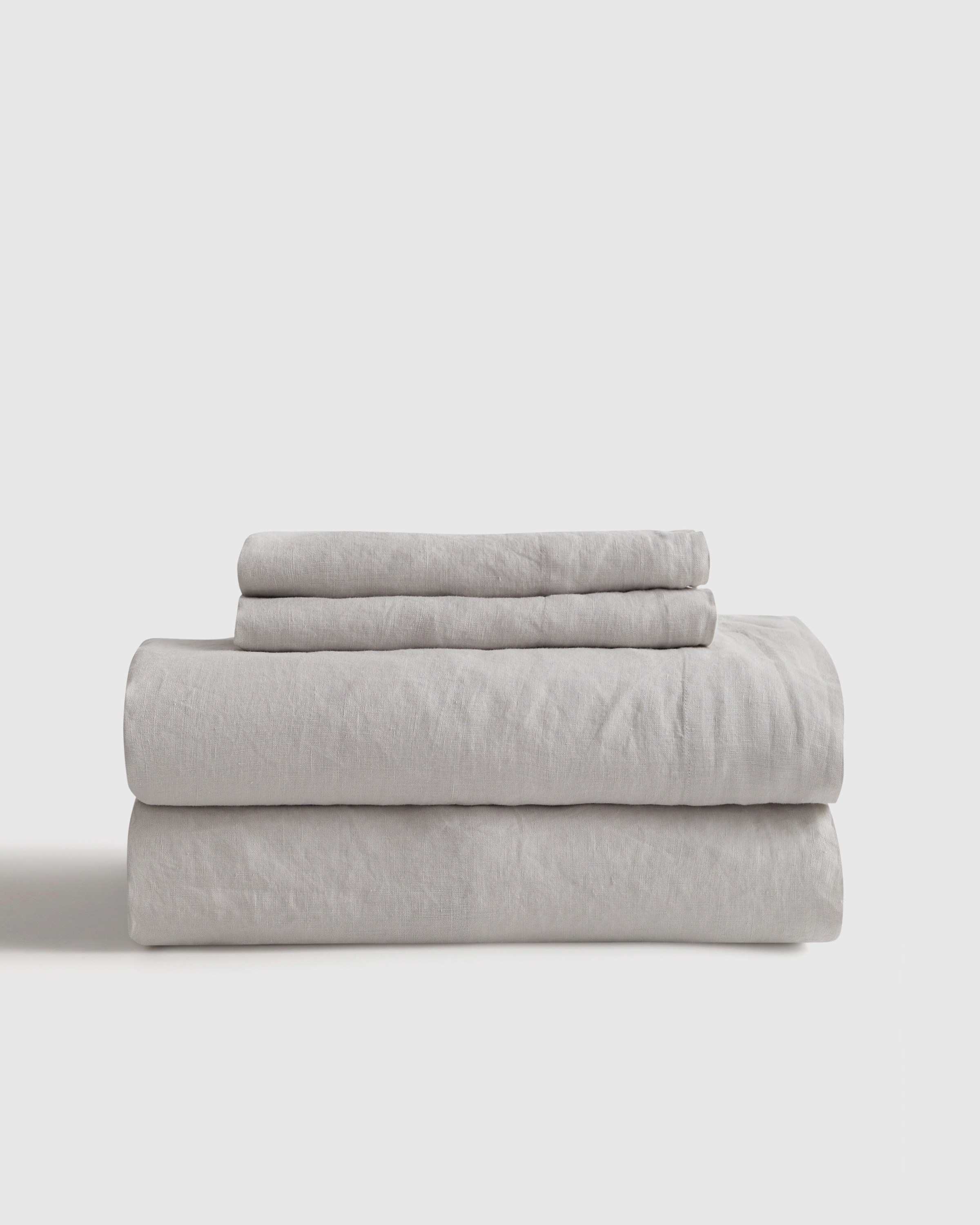 Quince | European Linen Sheet Set in Light Grey Size Twin | Quince
