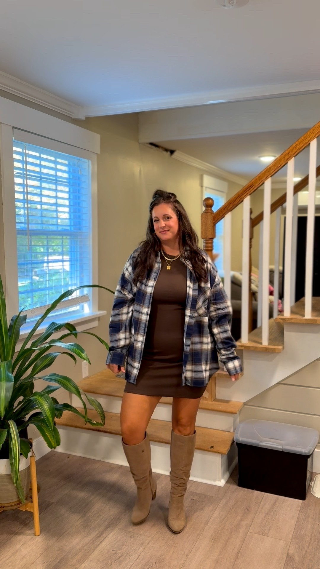 Walmart fall dress and plaid shirt!

#LTKStyleTip #LTKPetite #LTKFindsUnder50