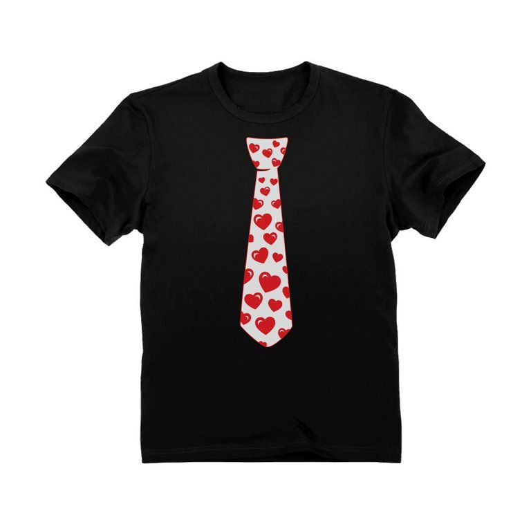 Tstars Boys Unisex Valentine's Day Shirts for Kids Love Red Hearts Tie Gift for Valentine's Day L... | Walmart (US)