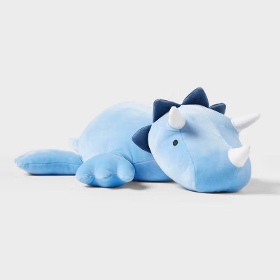 Dinosaur Weighted Plush Kids' Throw Pillow Blue - Pillowfort™ | Target
