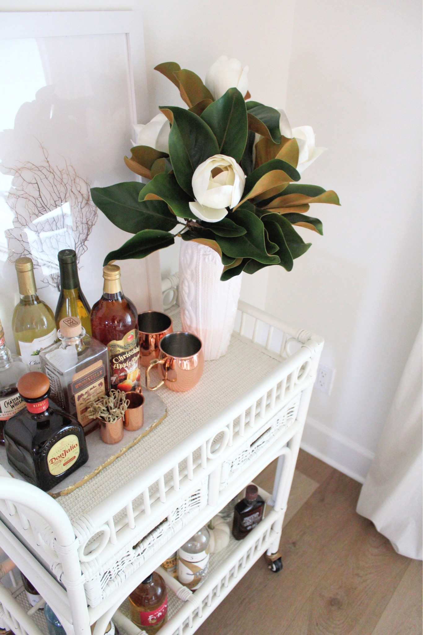 Fall bar cart styling 
Copper mule mugs
Faux greenery


#LTKSeasonal #LTKhome #LTKsalealert