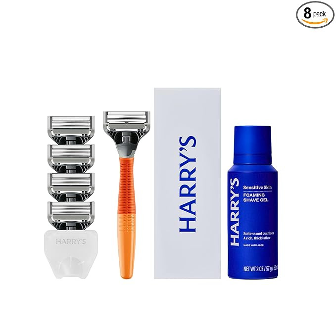 Harry's Original Shaving Kit for Men - Razor Handle, 5 Razor Blade Refills, Foaming Shave Gel, an... | Amazon (US)