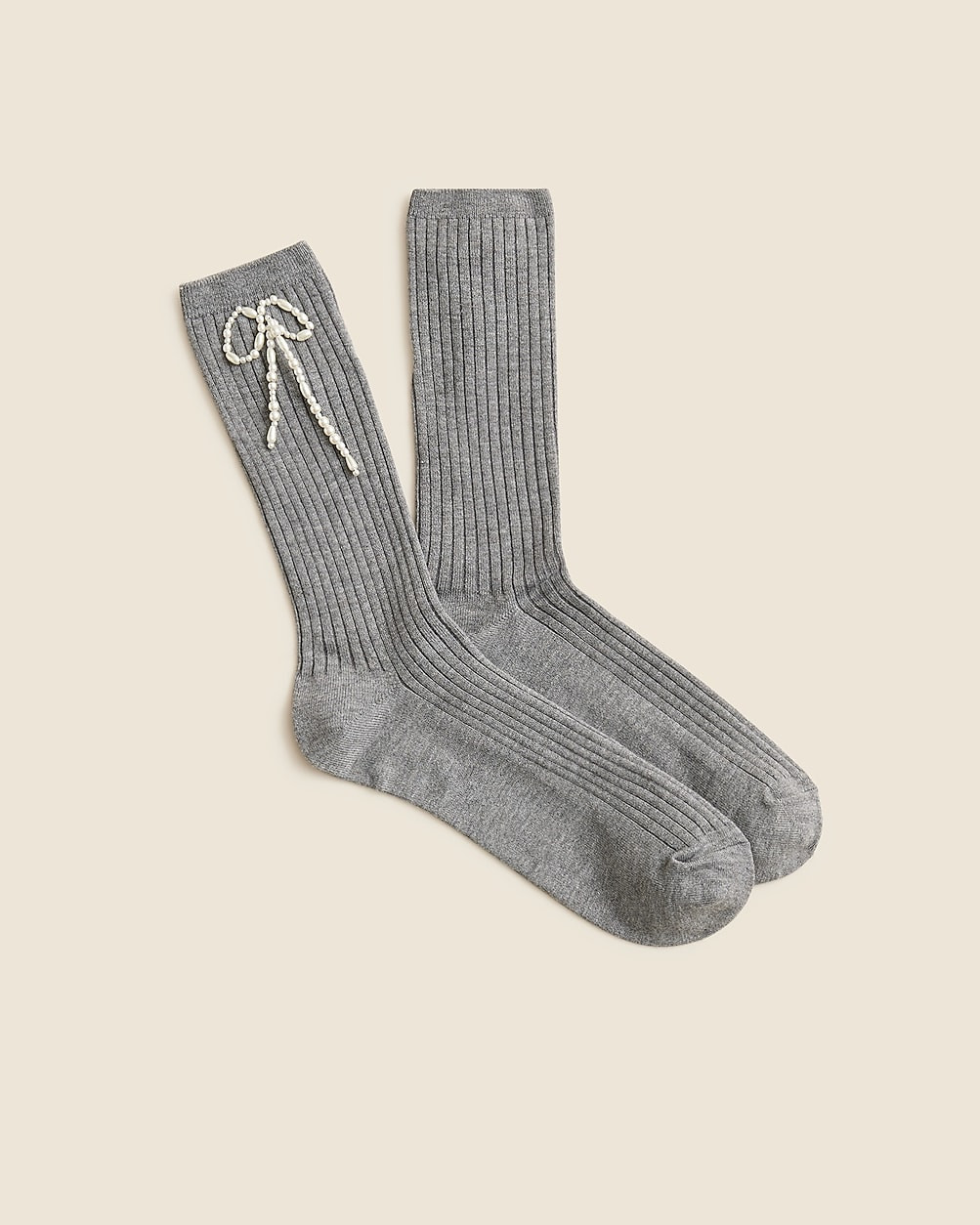 Pearl bow trouser socks | J. Crew US
