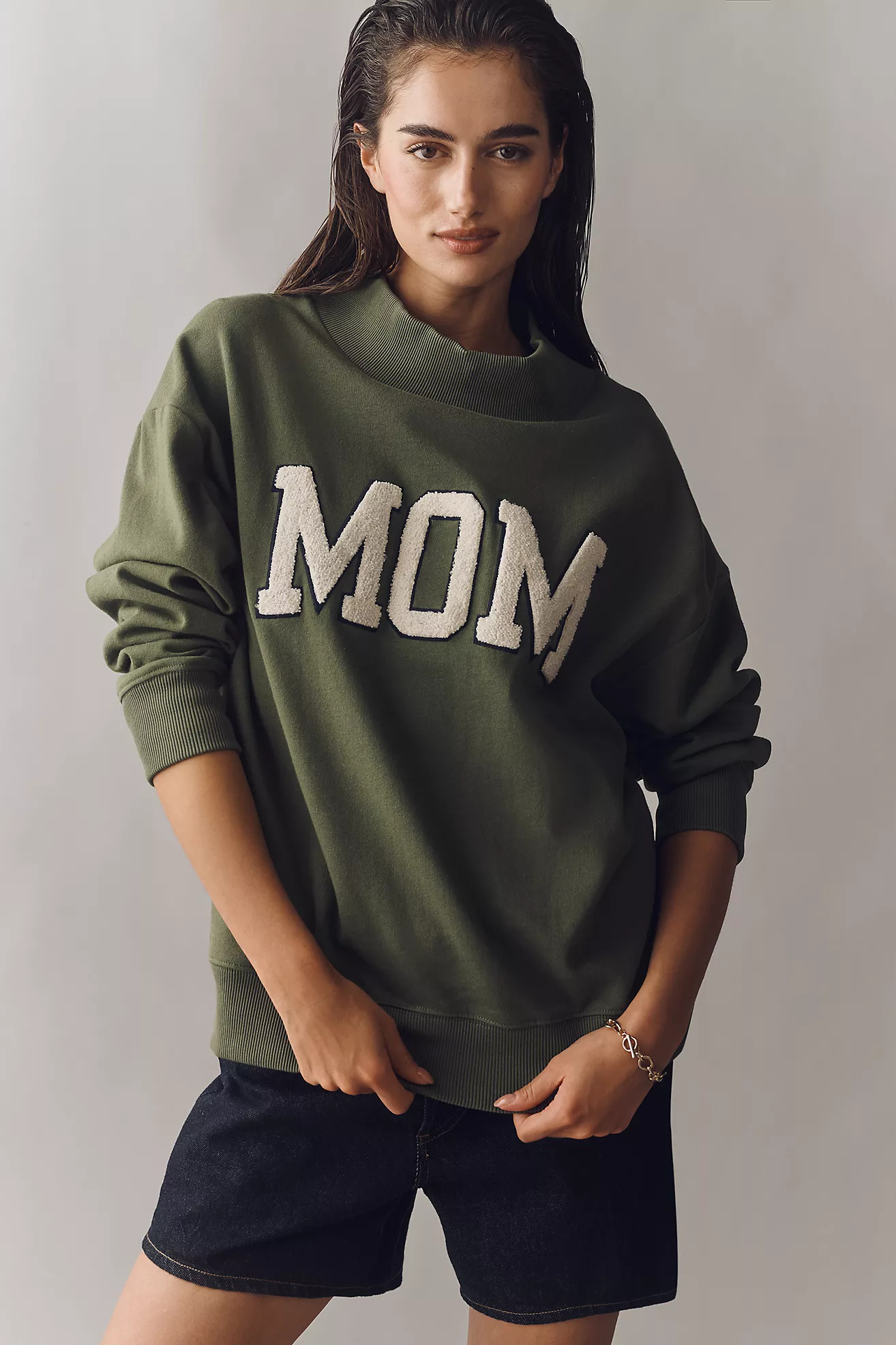 By Anthropologie Mom Mock-Neck Pullover | Anthropologie (US)