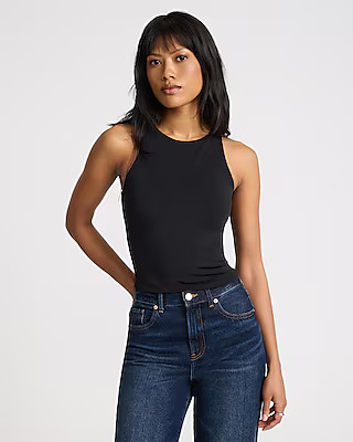 Body Contour High Compression Cropped High Neck Tank | Express