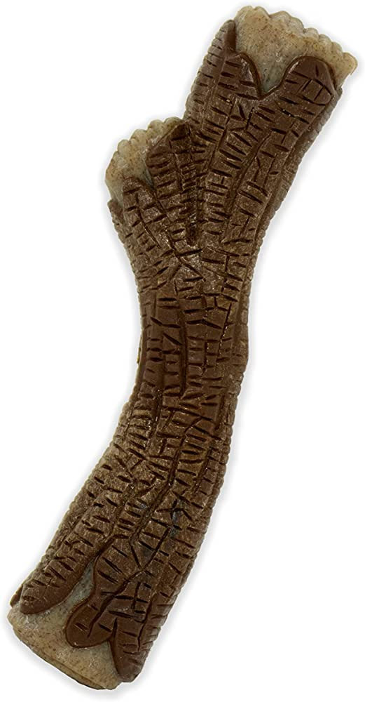Nylabone Real Wood Stick Strong Dog Stick Chew Toy Maple Bacon Medium/Wolf (1 Count) | Amazon (US)