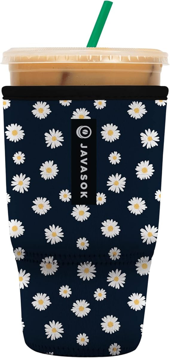 Sok It JavaSok Iced Coffee & Cold Soda Insulated Neoprene Cup Sleeve (Daisy Chain, Large: 30-32oz... | Amazon (US)