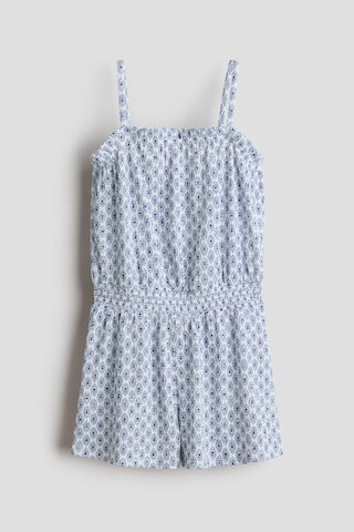 H & M - Patterned Jumpsuit - White/Blue Patterned | H&M (US + CA)