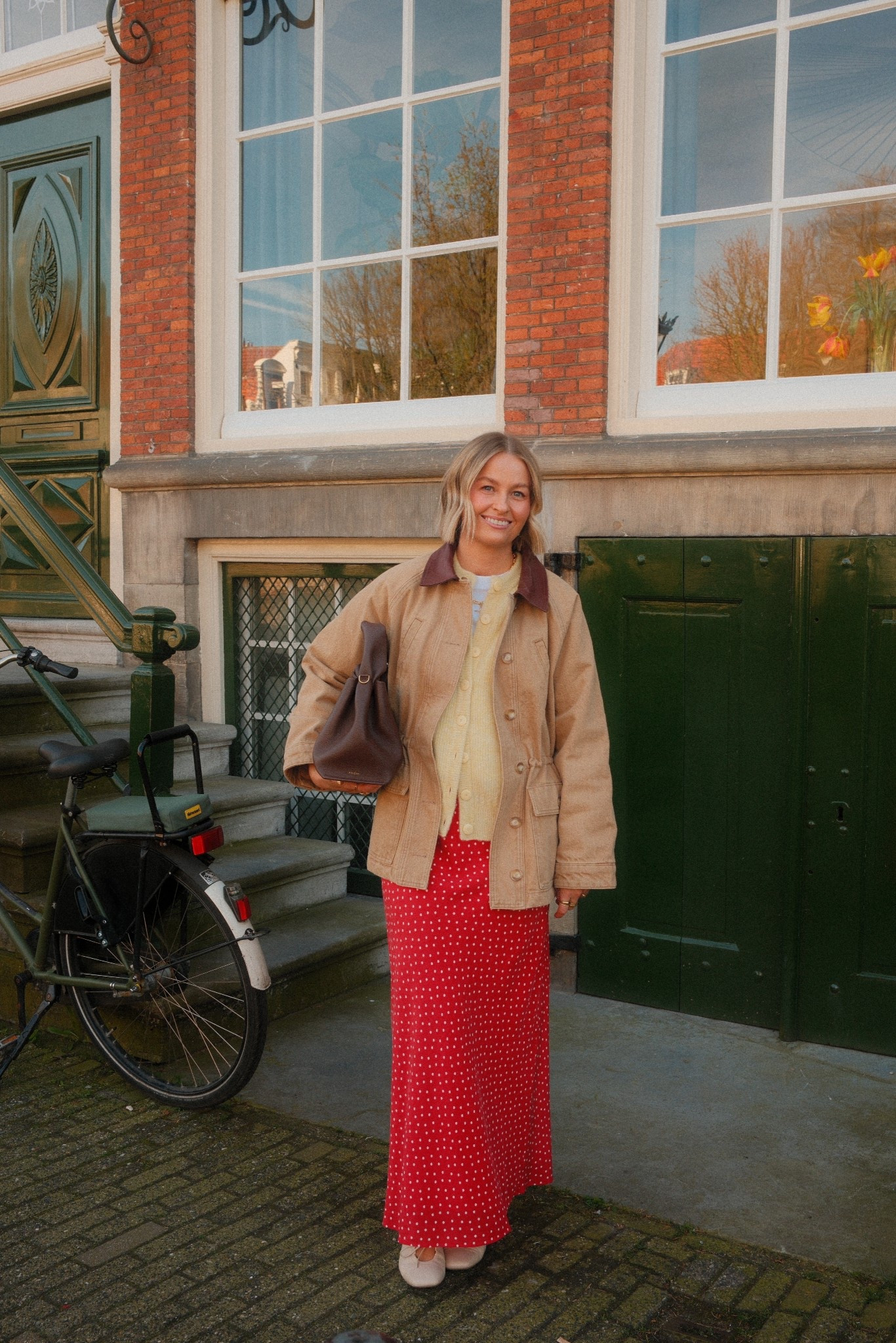 Spring outfit!  Full fit Sezane

Jacket size 10UK
Skirt size 12
Cardigan size M
Bag is polene 

#LTKeurope #LTKuk #LTKspring