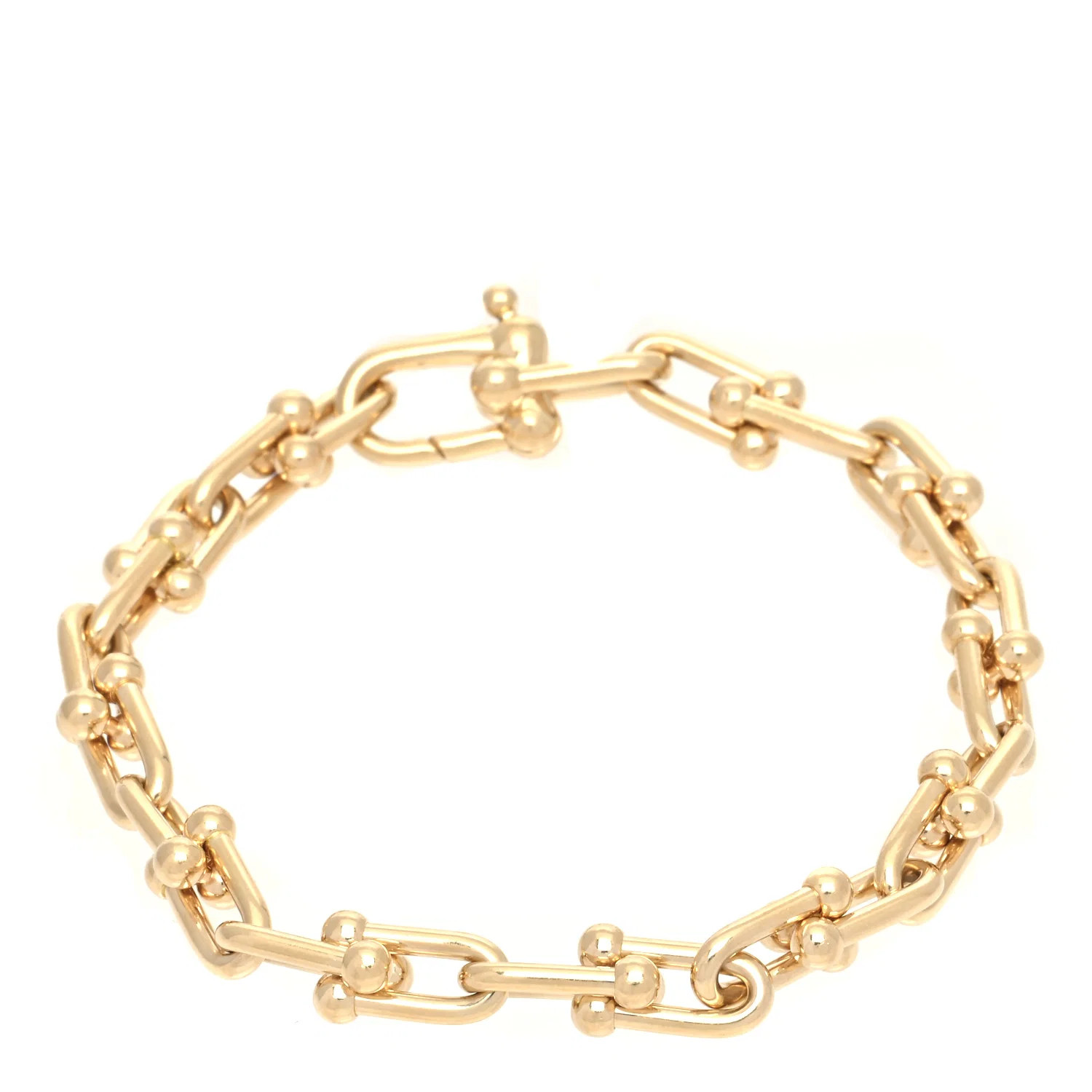 TIFFANY 18K Yellow Gold Medium HardWear Link Bracelet | FASHIONPHILE (US)