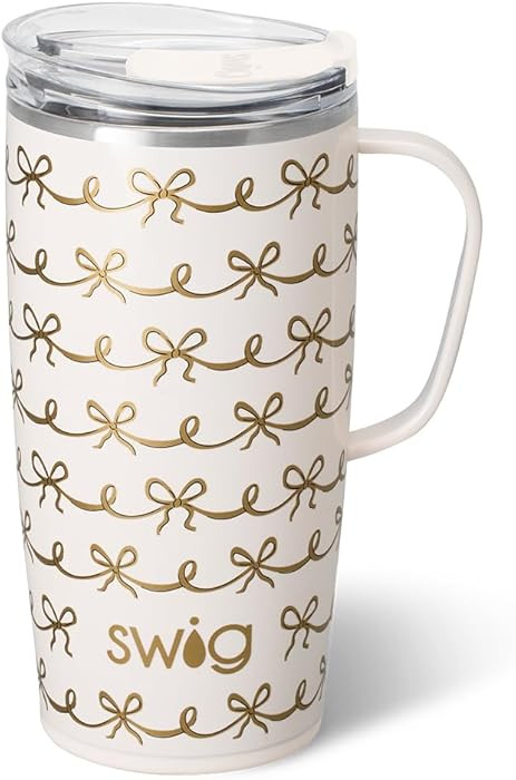 Swig Life 22oz Travel Mug, Insulated Tumbler with Handle and Lid, Travel Coffee Mug, Cup Holder F... | Amazon (US)