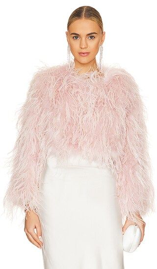Lara Feather Jacket in Lilac | Revolve Clothing (Global)