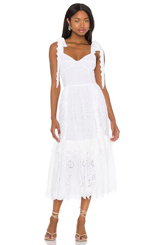LoveShackFancy Antonella Dress in Antique White from Revolve.com | Revolve Clothing (Global)
