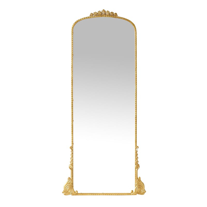 Ornate Gold Metal Leaner Mirror, 32x72 | At Home