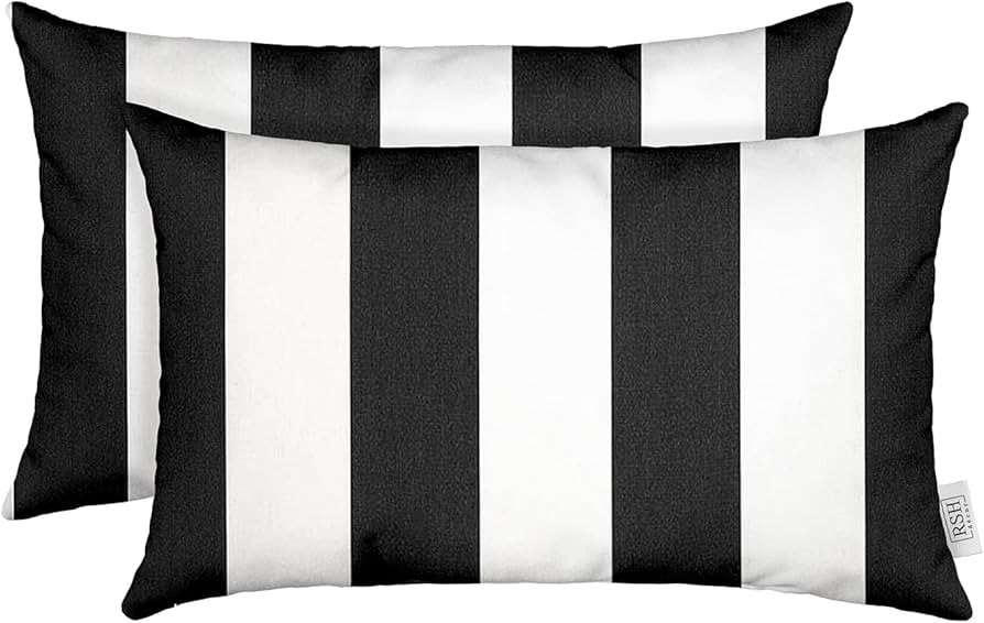 RSH DECOR: Sunbrella Lumbar Throw Pillows Set of 2 | 20" x 12" | Water and Fade-Resistant Perform... | Amazon (US)