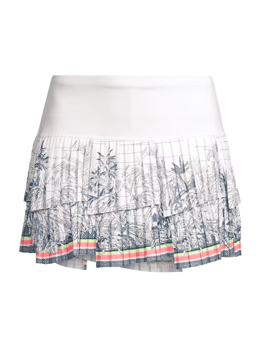 Palms D'amour Pleated Miniskirt | Saks Fifth Avenue