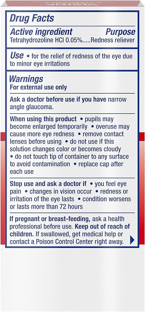 Visine Red Eye Comfort Redness Relief Eye Drops to Help Relieve Red Eyes Due to Minor Eye Irritat... | Amazon (US)