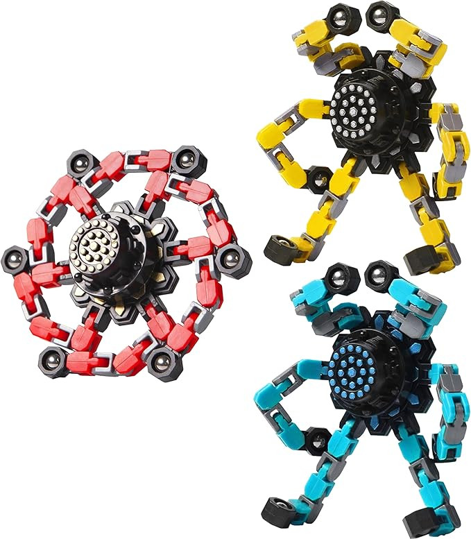 Transformable Fidget Spinners 3 Pcs for Kids and Adults Stress Relief Sensory Toys for Boys and G... | Amazon (US)