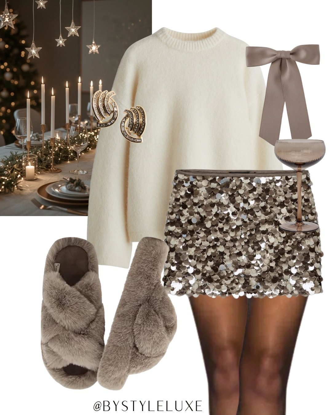 CHRISTMAS AT HOME - gorgeous winter white mohair jumper styled with sequin skirt and fluffy slippers for the perfect at home sparkle look

#hm #sequinskirt #partywear 

#LTKfestive #LTKpartywear #LTKwinter