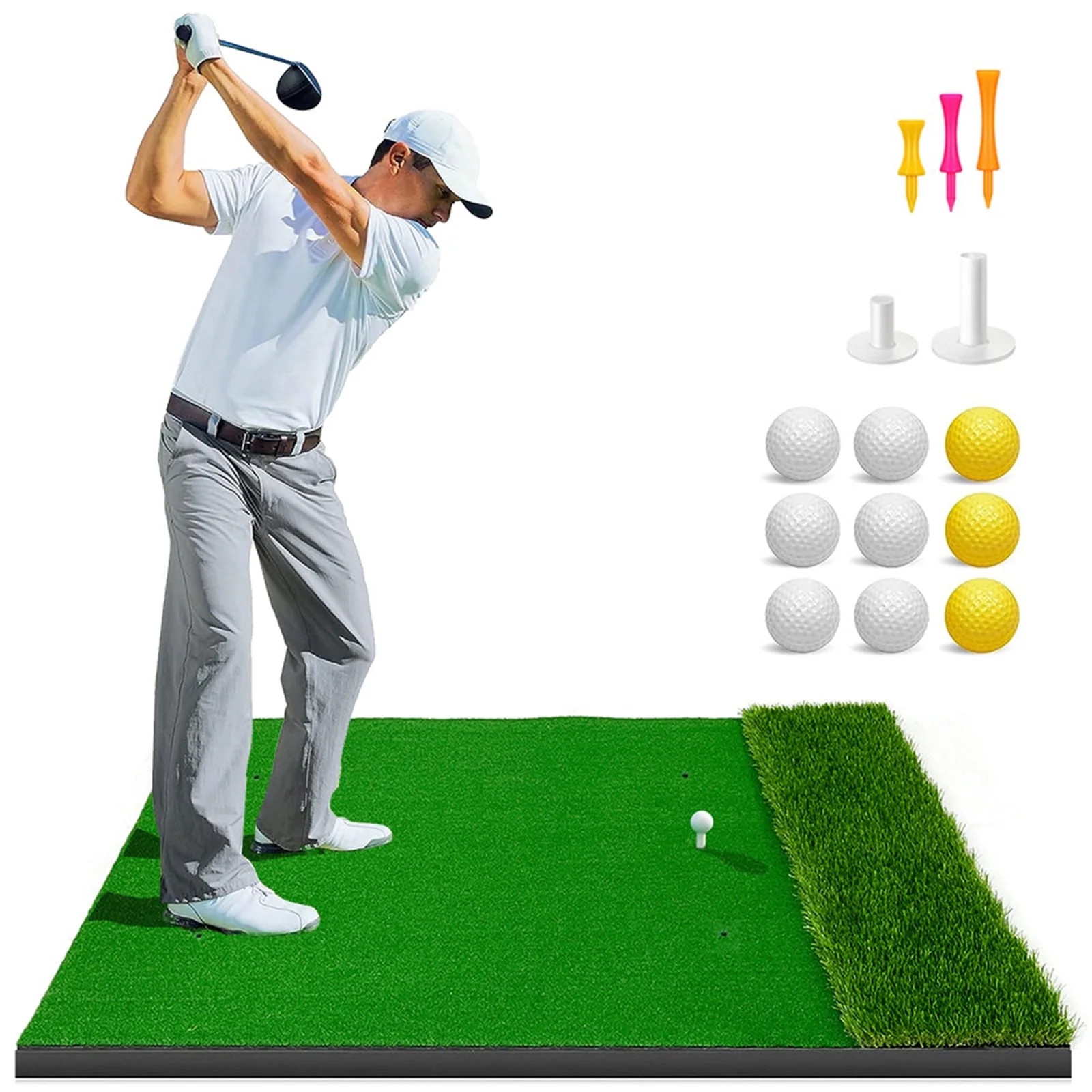 WFUN 5x4ft Hitting Thickened Artificial Turf Practice Golf Mat for Outdoor & Indoor, Gifts for Me... | Walmart (US)