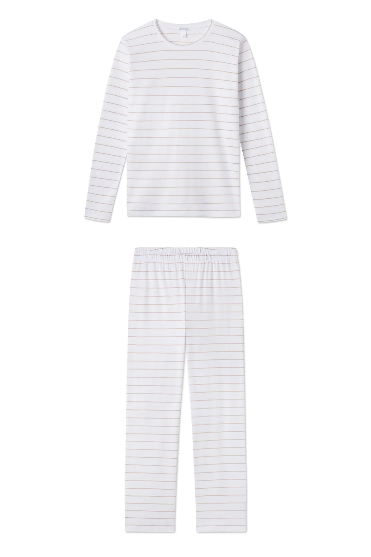 Pima Long-Long Weekend Set in Driftwood Stripe | Lake Pajamas