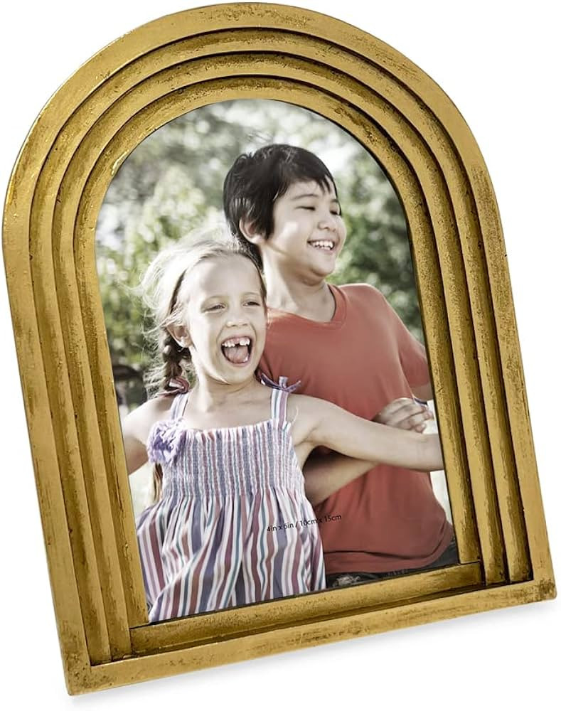 Isaac Jacobs Arc Resin Picture Frame with Gradient Design, Decorative Photo Frame, Tabletop & Wal... | Amazon (US)