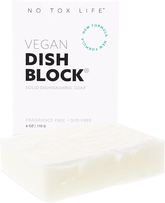 No Tox Life Dish Washing Block Soap - Free of Dyes and Fragrance - Zero Waste | Amazon (US)