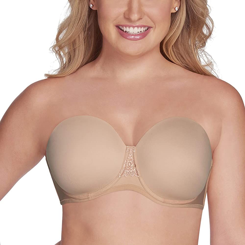 Vanity Fair Women's Beauty Back Smoothing Strapless Bra, 4-Way Stretch Fabric, Lightly Lined Cups... | Amazon (US)