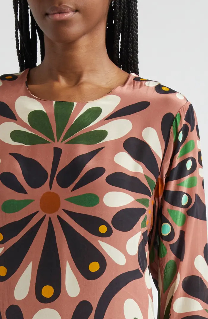 Anika Flowers Long Sleeve Maxi Dress | Nordstrom