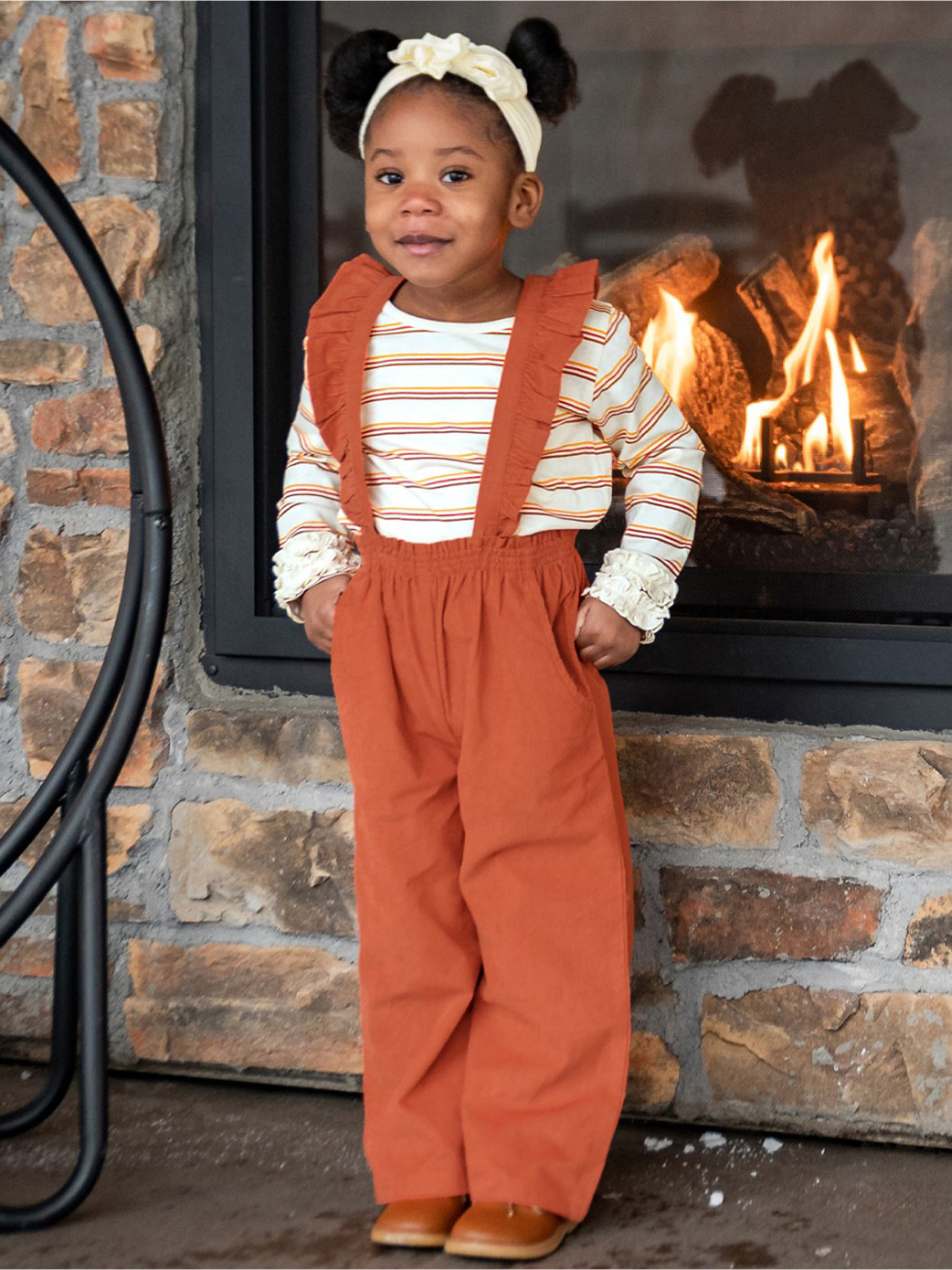 Ruffle Strap Wide Leg Pants | RuffleButts / RuggedButts