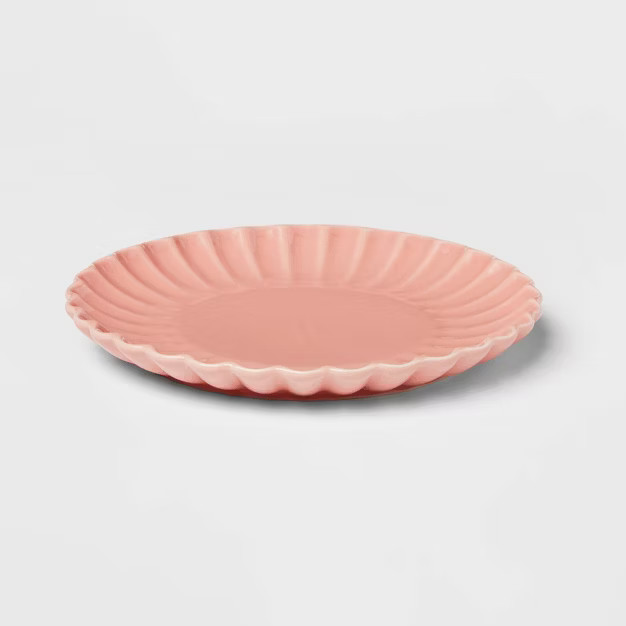 7" Stoneware Small Scallop Plate Pink - Threshold™ | Target