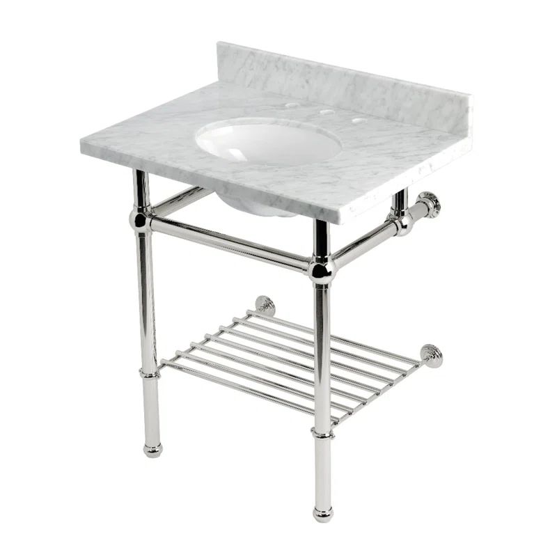 Kingston Brass Templeton 30" Console Sink With Legs (8-Inch, 3 Hole) | Wayfair North America