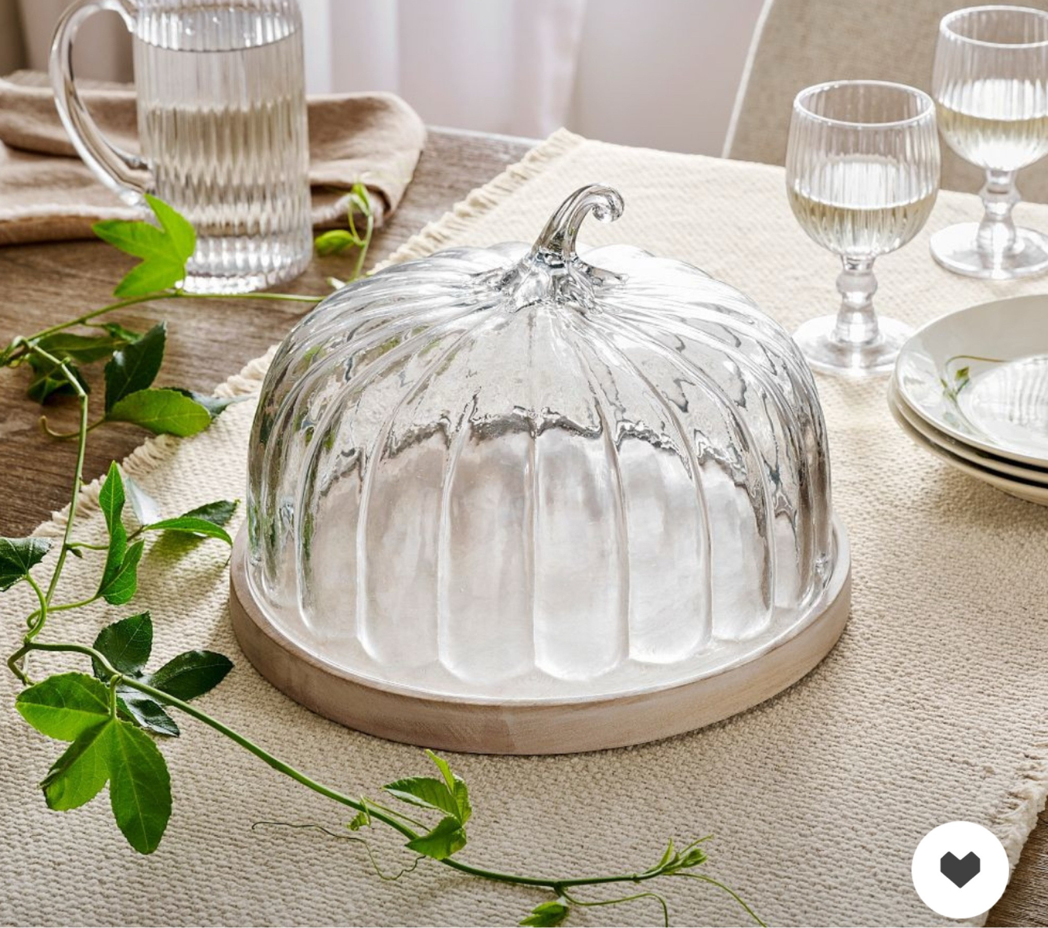 Glass pumpkin cake stand is the perfect addition to your fall counter or table 🎃

Fall kitchen find. Fall cake stand. Fall home decor. Thanksgiving cake stand. Thanksgiving kitchen find. Thanksgiving kitchen. Glass pumpkin. Halloween kitchen find  
Glass pumpkin Cloche and wooden stand   

#LTKHome #LTKHoliday #LTKHalloween
