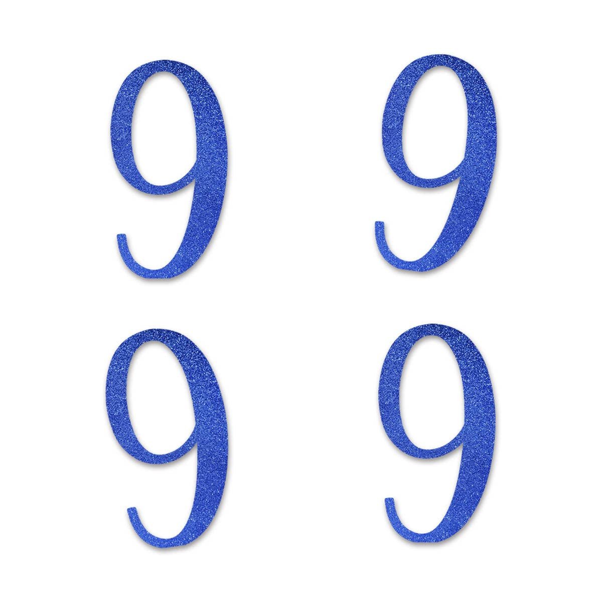 Blue Glitter 9 Cut-Out Numbers, 9th Birthday Party Anniversary Decorations DIY Essentials | Amazon (US)
