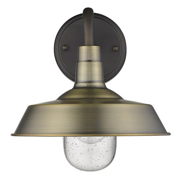 Sussman 10.5'' H Seeded Glass Outdoor Barn Light | Wayfair North America