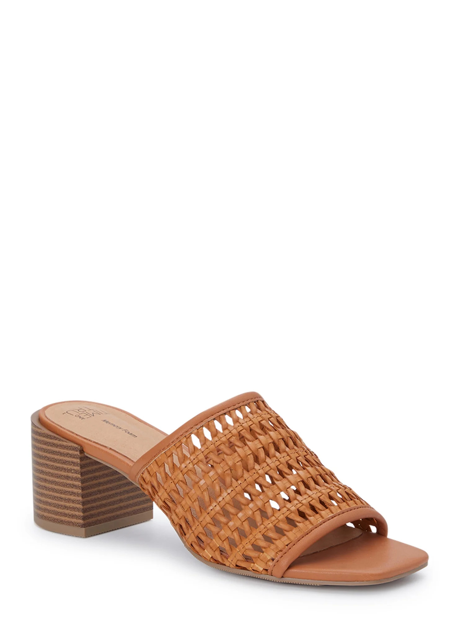 Time and Tru Women's Woven Block Heel Mule | Walmart (US)