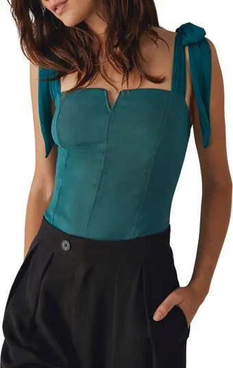 Lola Shoulder Tie Seamed Bodysuit | Nordstrom