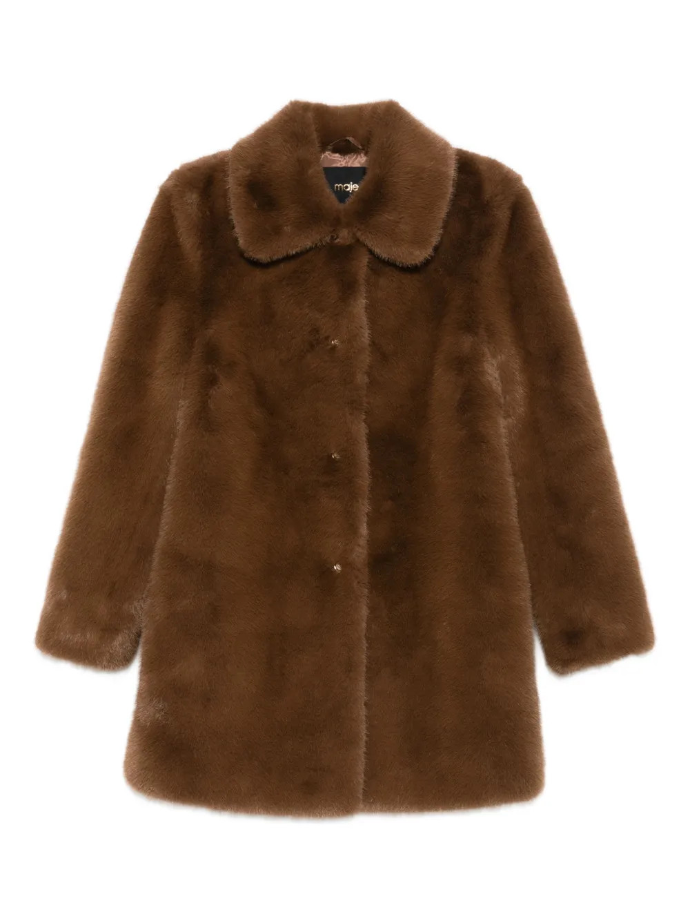 faux-fur buttoned coat | Farfetch Global