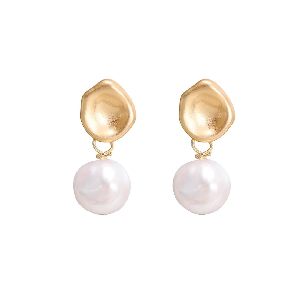 Freshwater Pearl Earrings for Women Baroque,Retro,Trendy Eardrop,Jewelry Gift | Amazon (US)