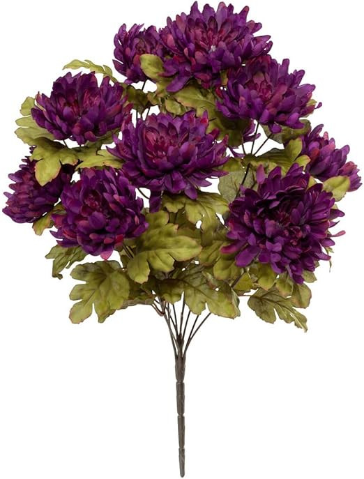 OakRidge Artificial Mum Bush Silk Floral Décor | Amazon (US)