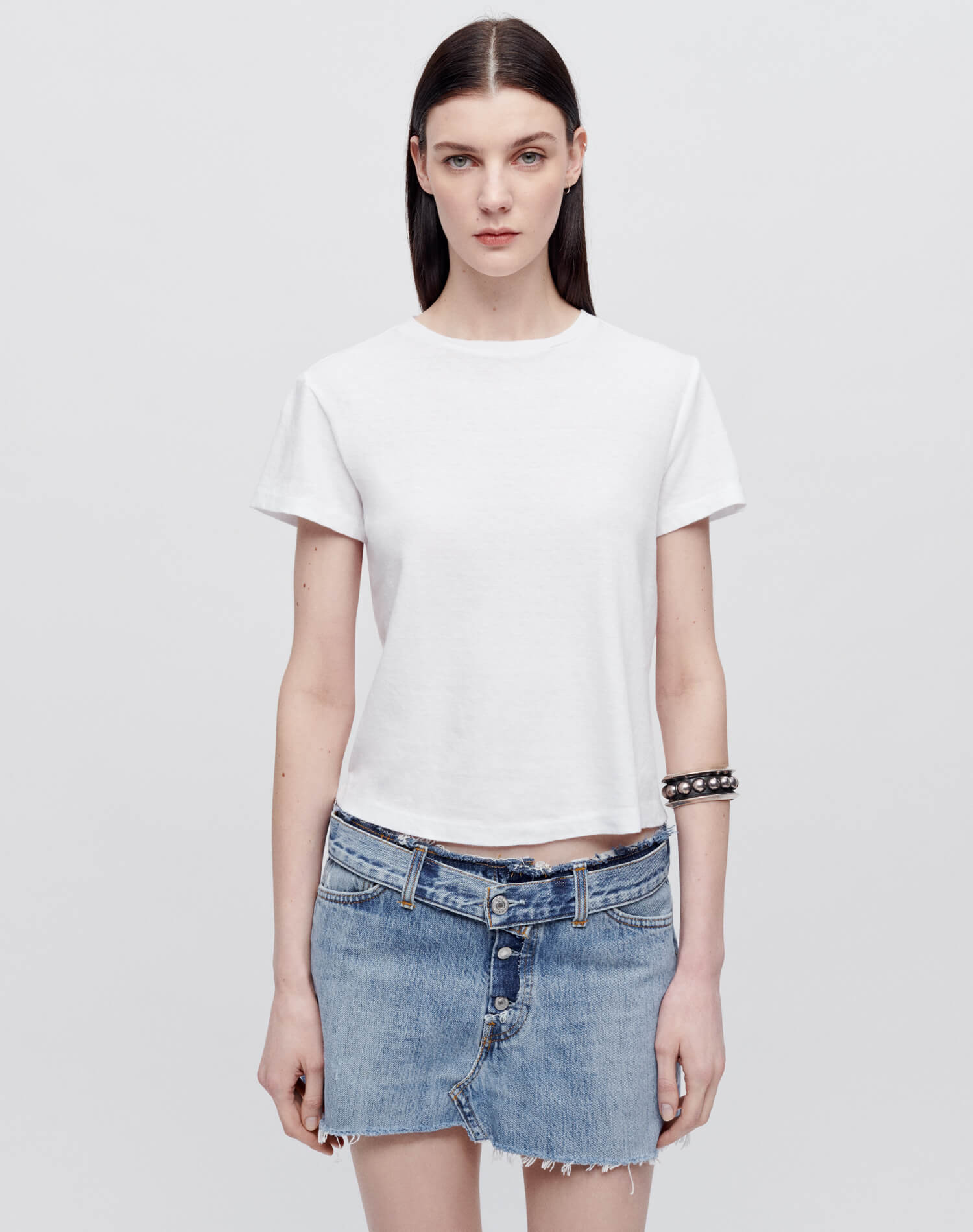 RE/DONE | Heritage Cotton Classic Tee in Optic White | RE/DONE