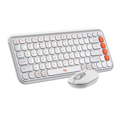 Logitech POP ICON Combo, Bluetooth Keyboard and Mouse Combo, Comfortable Typing, programmable Keys and Buttons, Off-White | Target