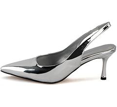 heelchic Metallic Pumps Shoes Women,Slingback Heels for Women,Sling Back Kitten Heels,Dress Shoes... | Amazon (US)