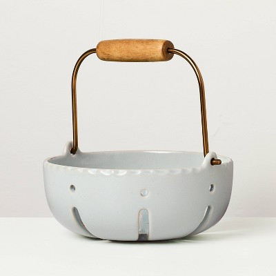 Stoneware Berry Serving Bowl with Handle Peace Blue - Hearth & Hand™ with Magnolia | Target