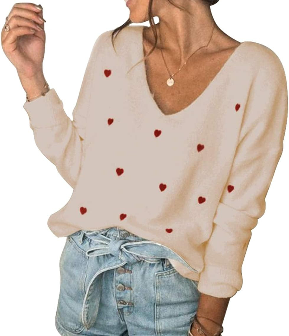 Women’s Fashion Long Sleeve Striped Color Block Knitted Sweater Crew Neck Loose Pullover Jumper... | Amazon (US)