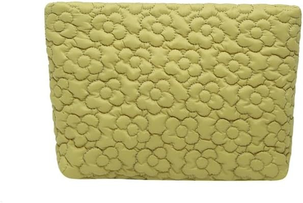 Puffy Quilted Makeup Bag for Women, Cosmetic Bag, Travel Toiletry Organizer Pouch Clutch (Green F... | Amazon (US)